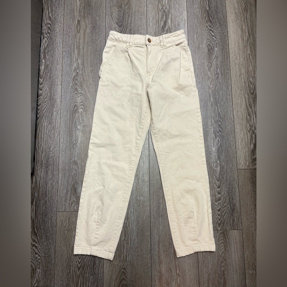 Sezane Off-White Relaxed Tapered Pants